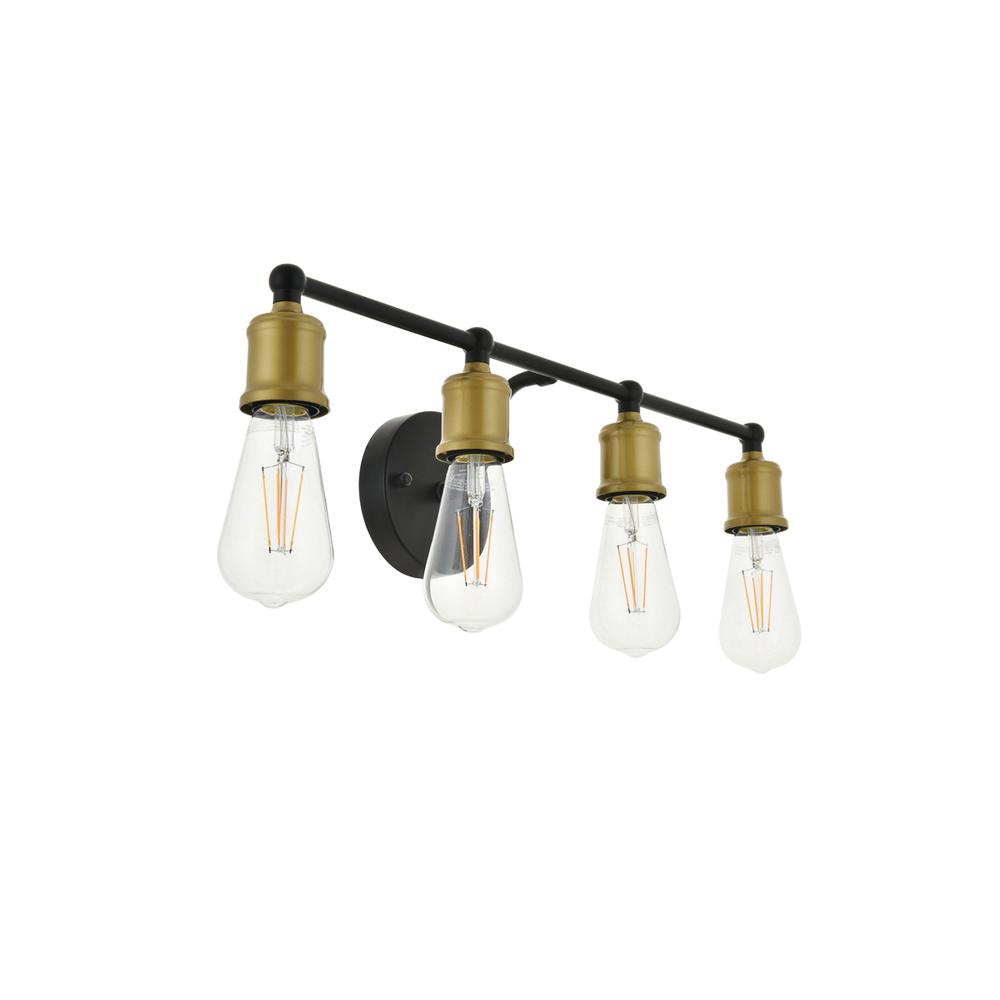 Serif 4 light brass and black Wall Sconce. Picture 7