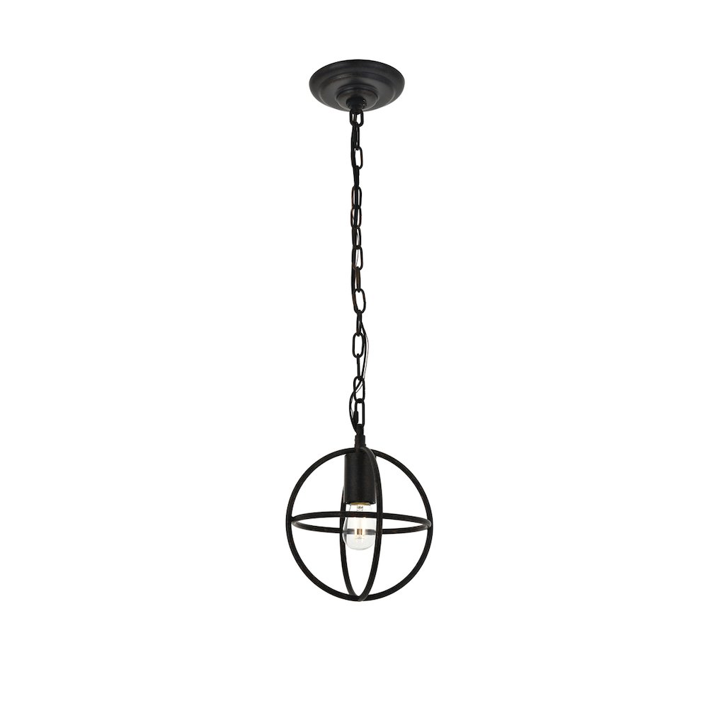 Octavia 1 Light Dark Brown Pendant. Picture 4