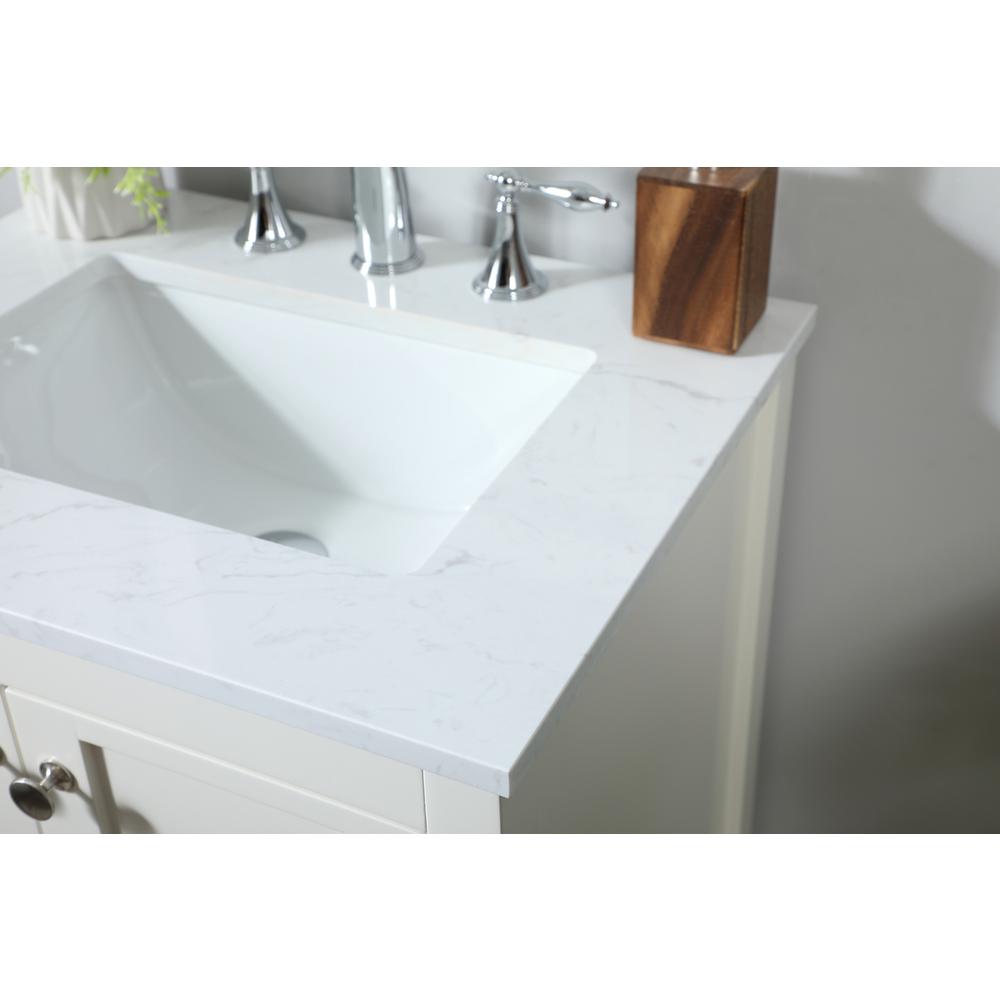 24 inch Single bathroom vanity in white. Picture 5