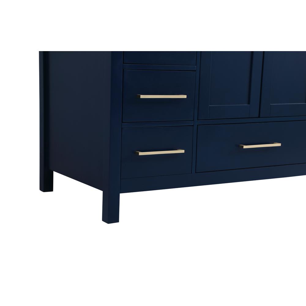 48 inch Single Bathroom Vanity in Blue with Backsplash. Picture 12