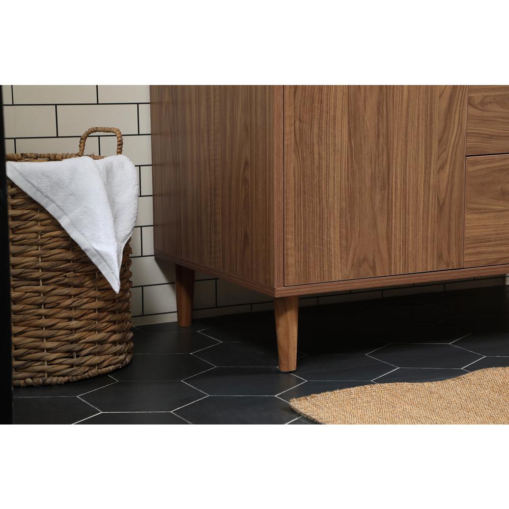 42 inch Single bathroom vanity in walnut brown. Picture 6