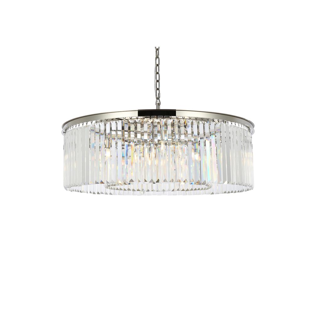 Sydney 10 light polished nickel Chandelier Clear Royal Cut Crystal. Picture 2