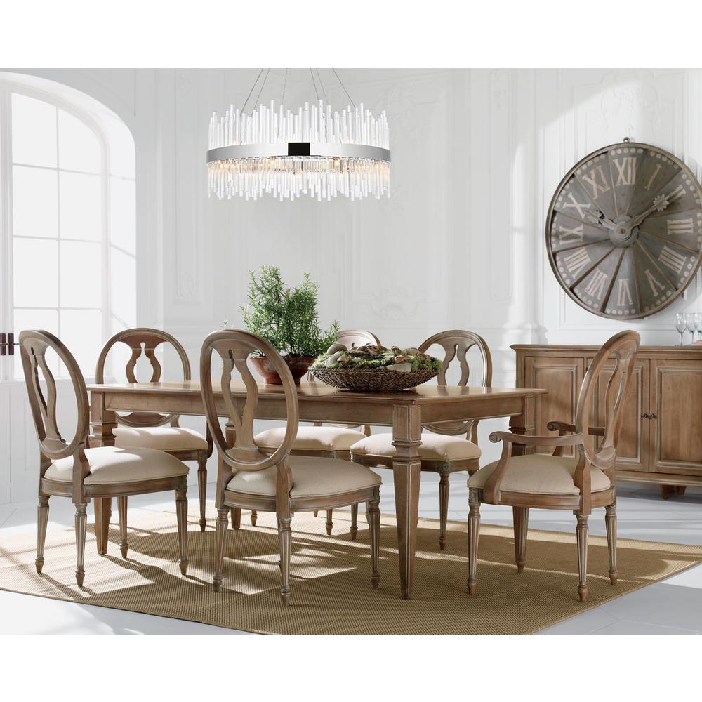 Dallas 36 inch round crystal pendant in chrome. Picture 7