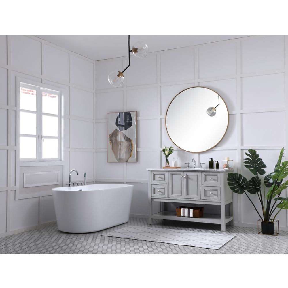 48 inch Single bathroom vanity in natural wood. Picture 10