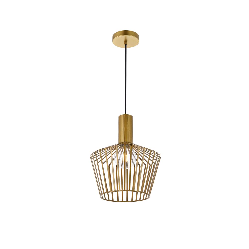 Ronnie 1 Light Brass Pendant. Picture 6