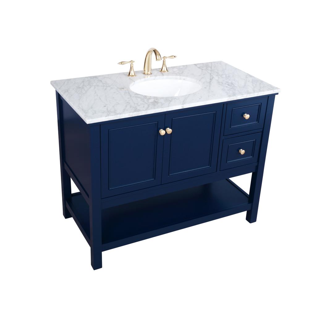 42 inch Single bathroom vanity in Blue. Picture 8