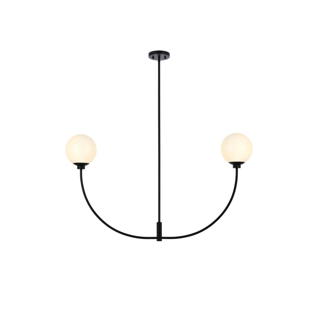 Nyomi 42 inch chandelier in Black. Picture 1