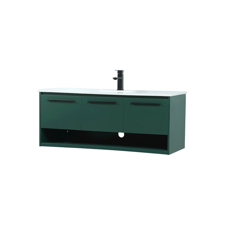 48 Inch Single Bathroom Vanity In Green. Picture 8