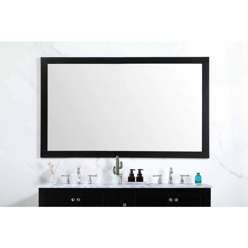 Aqua vanity mirror 60x36 inch in black. Picture 9