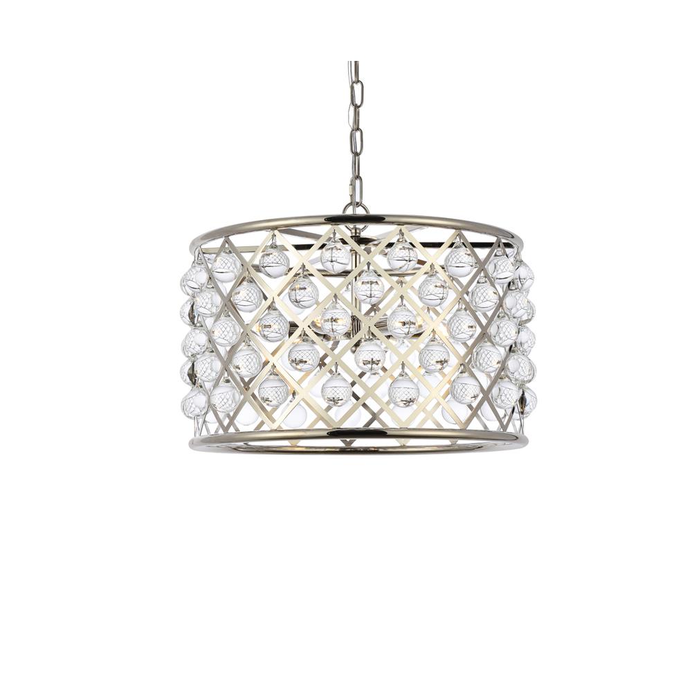 Madison 6 light polished nickel Pendant Clear Royal Cut Crystal. Picture 2