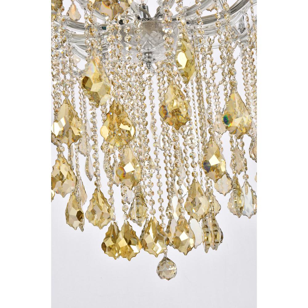Maria Theresa 49 light Chrome Chandelier Golden Teak (Smoky) Royal Cut Crystal. Picture 3