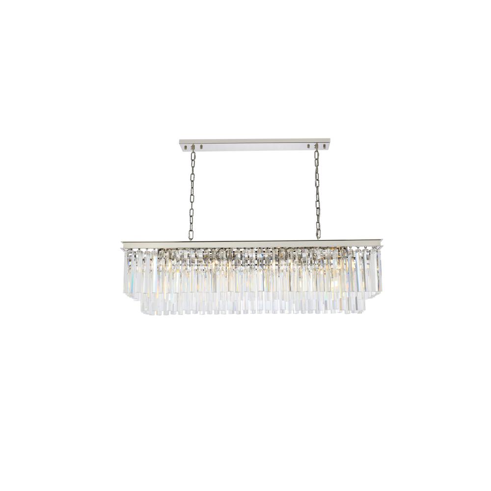 Sydney 12 light polished nickel Chandelier Clear Royal Cut Crystal. Picture 1