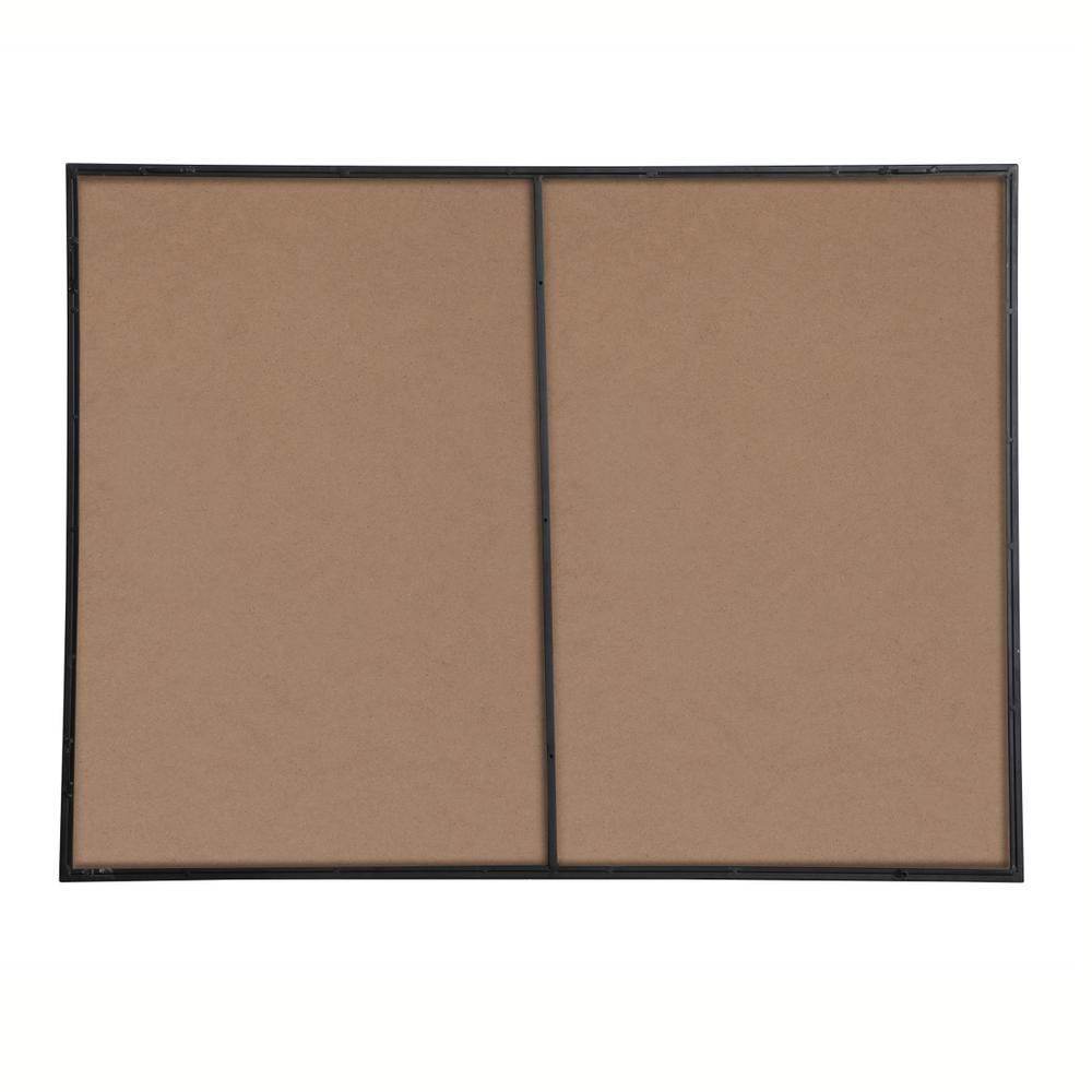 Metal frame rectangle mirror 36 inch in Black. Picture 11