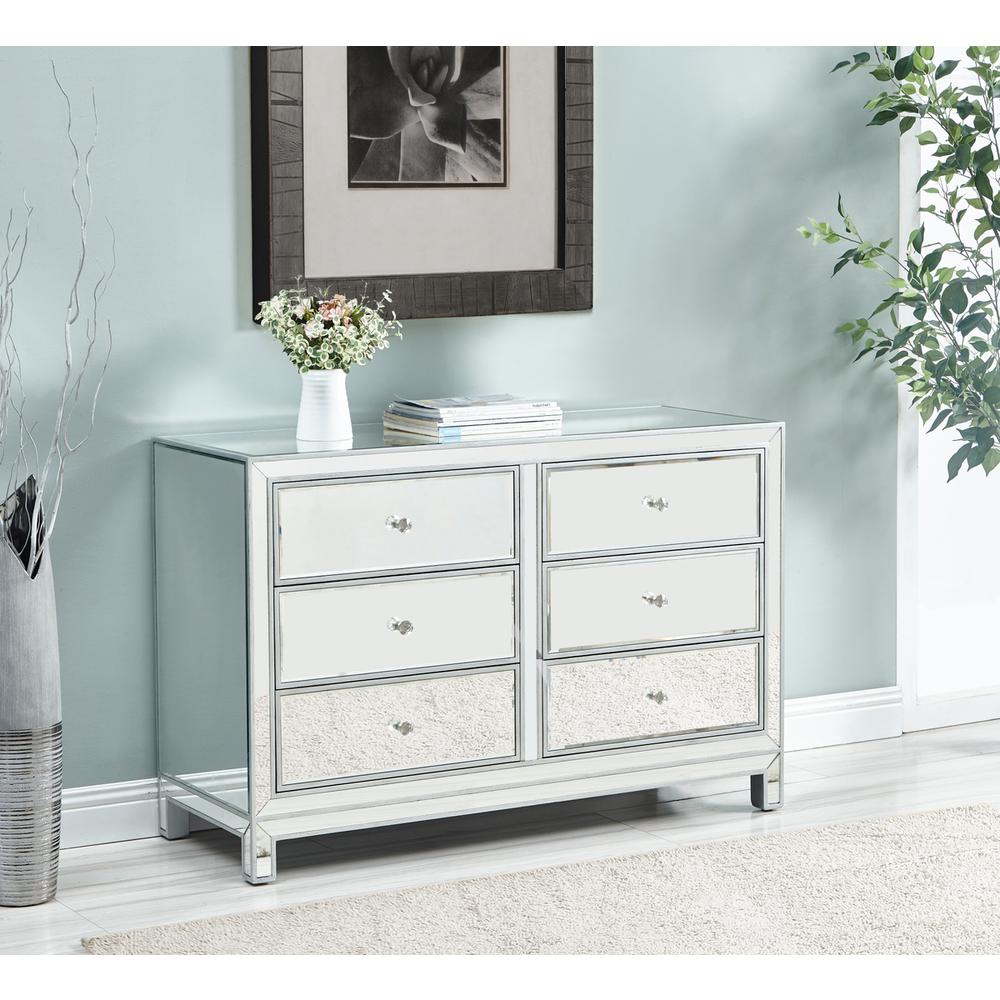 Dresser 6 drawers 48in. W x 18in. Din. x 32in. H in antique silver paint. Picture 9
