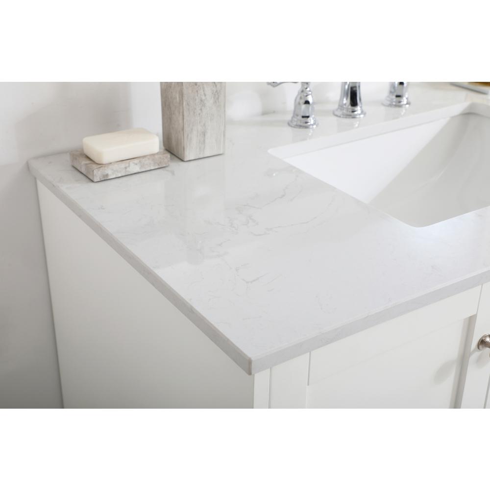 42 inch Single Bathroom Vanity in White. Picture 4