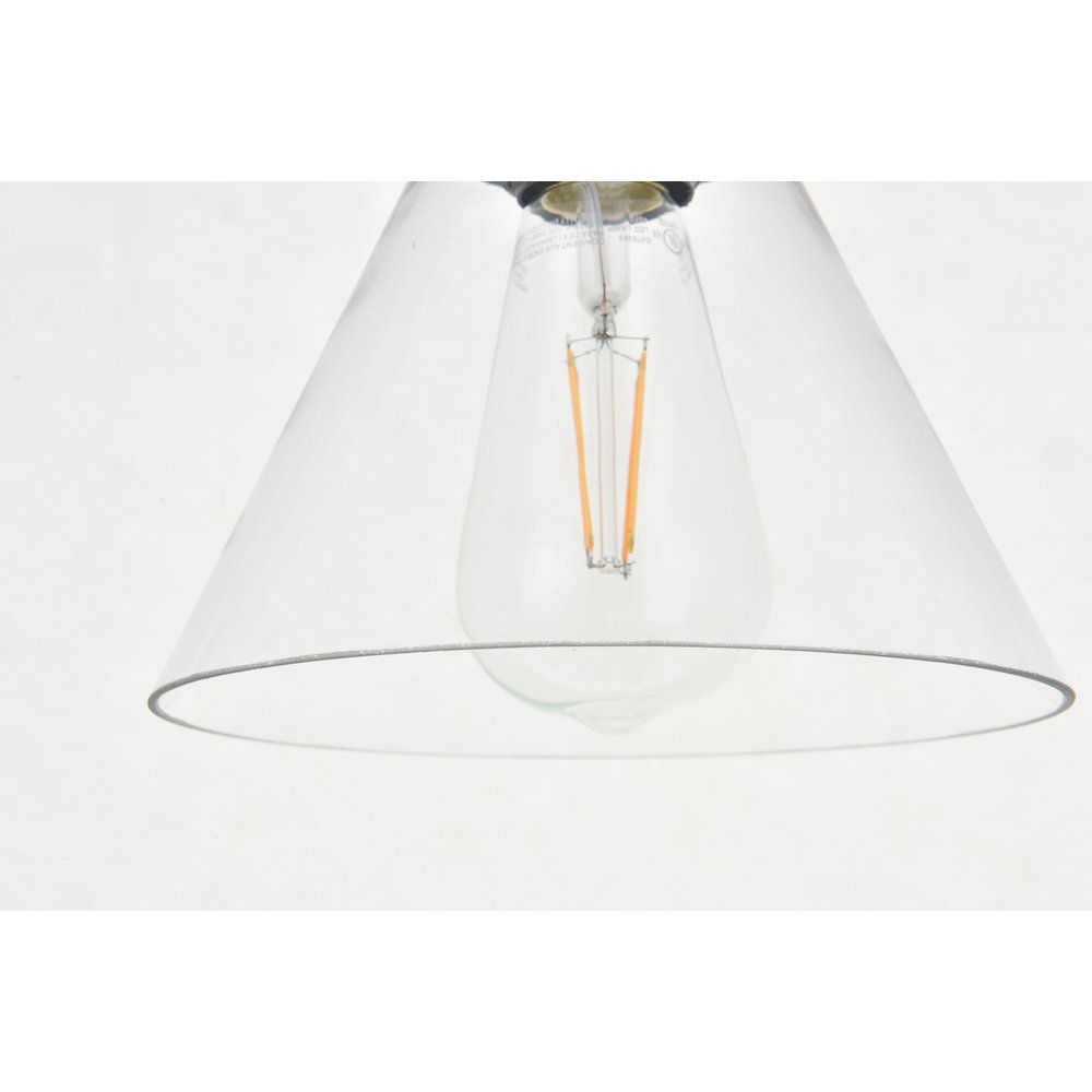 Histoire 3 Light Brass And Black Pendant. Picture 10