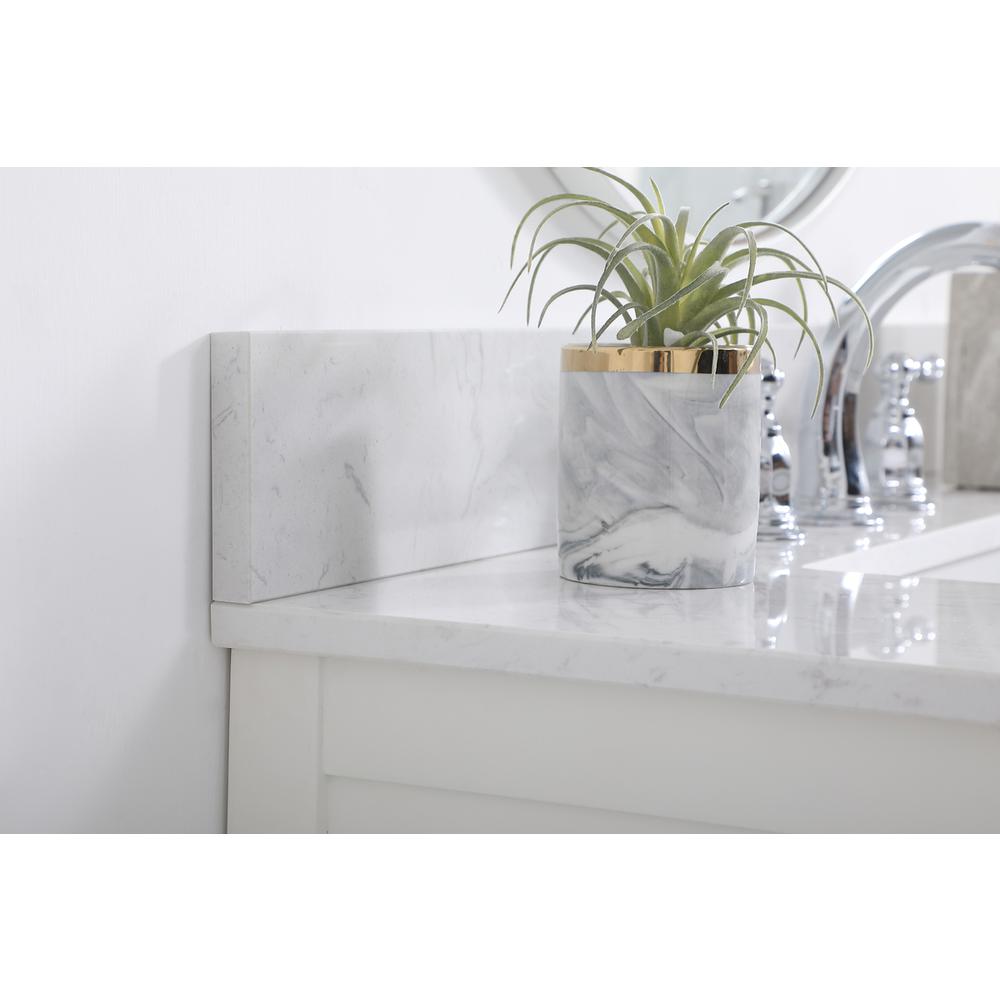 36 inch Single bathroom vanity in white with backsplash. Picture 5