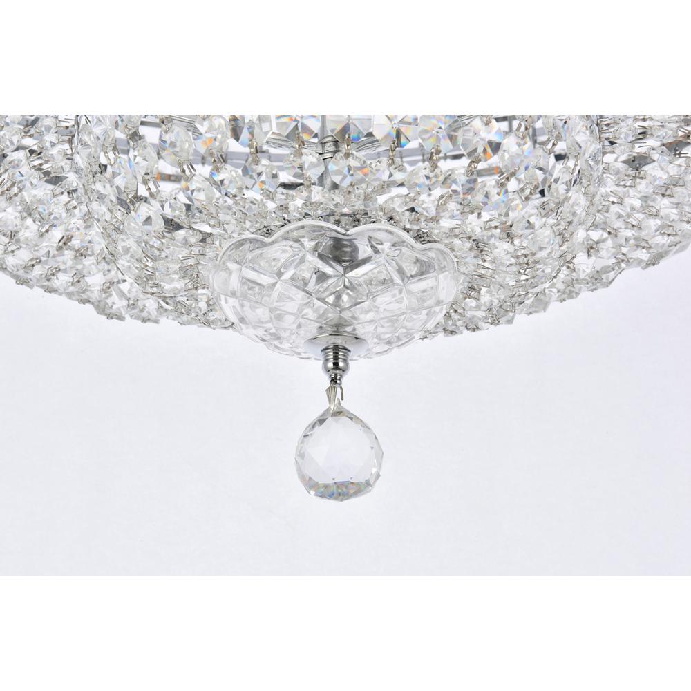 Tranquil 21 light Chrome Flush Mount Clear Royal Cut Crystal. Picture 3