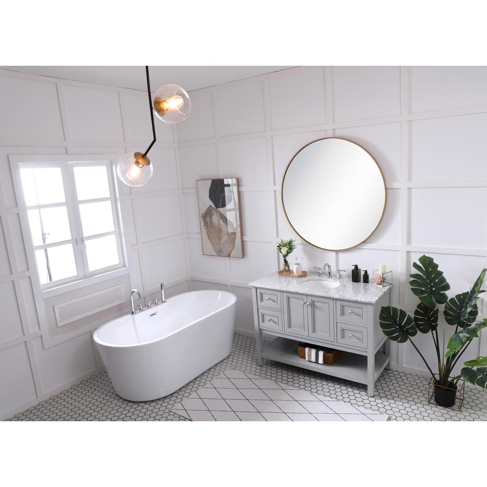 48 inch Single bathroom vanity in natural wood. Picture 11