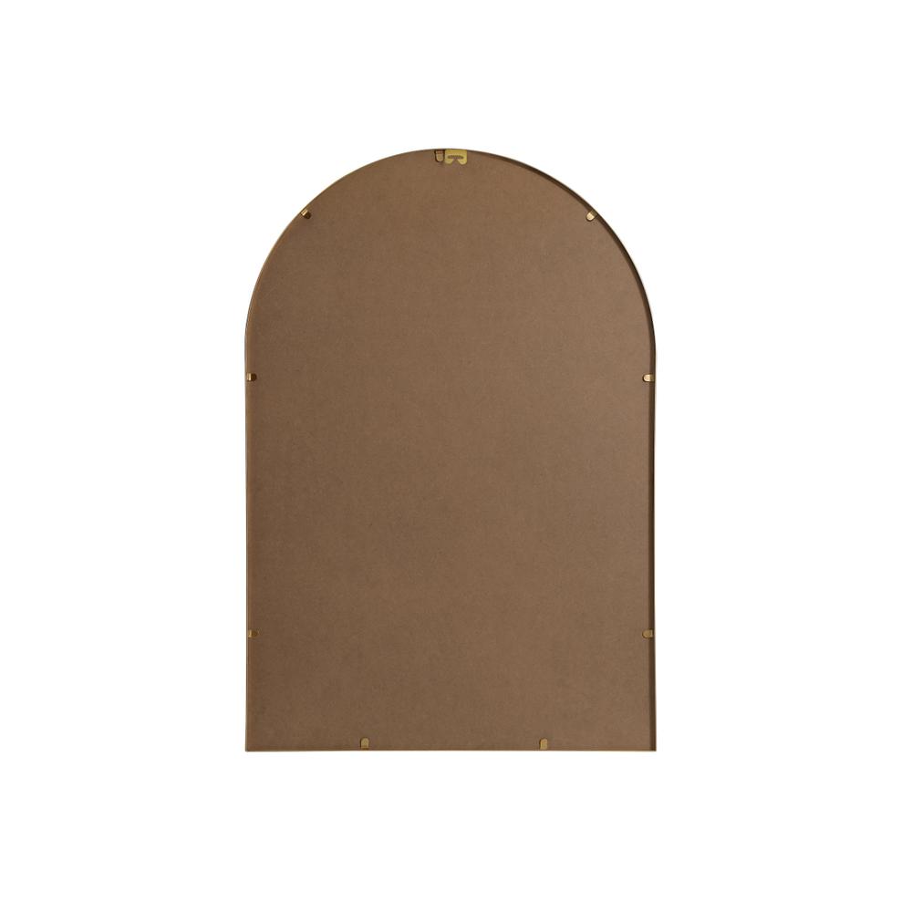 Metal Frame Arch Mirror 27x40 Inch in Brass. Picture 8