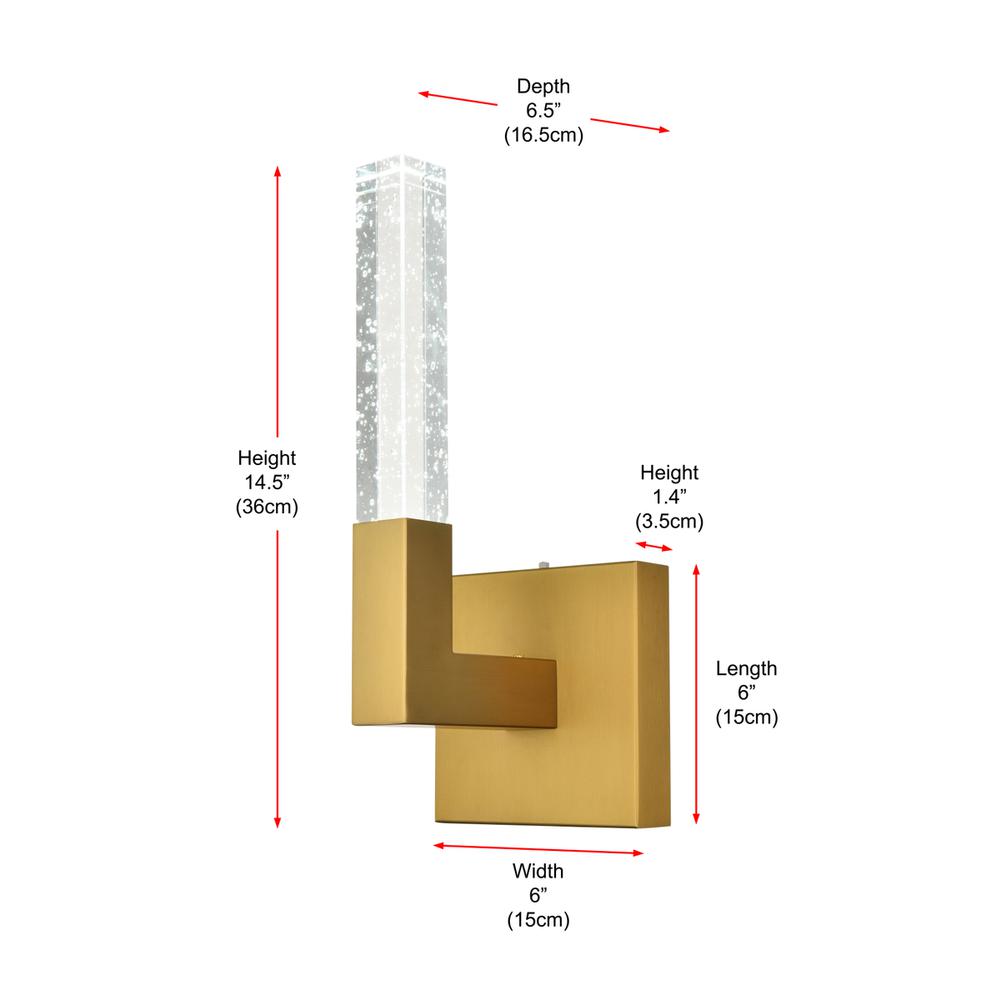 Noemi 6 inch Adjustable LED Wall Sconce in Satin Gold. Picture 9