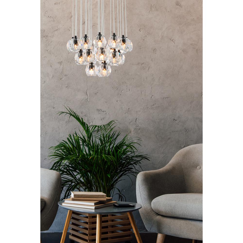 Eren 24 lights black pendant. Picture 6