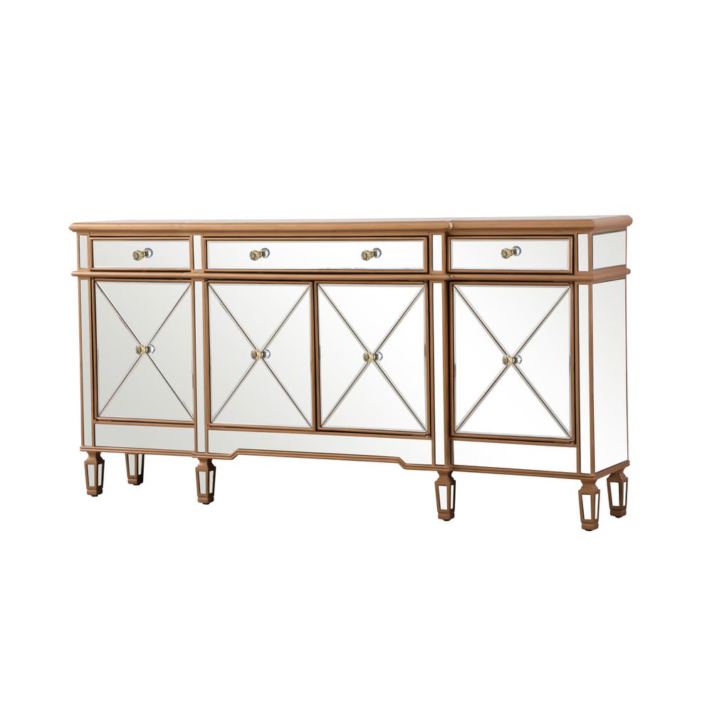 72 inch mirrored credenza in gold. Picture 4
