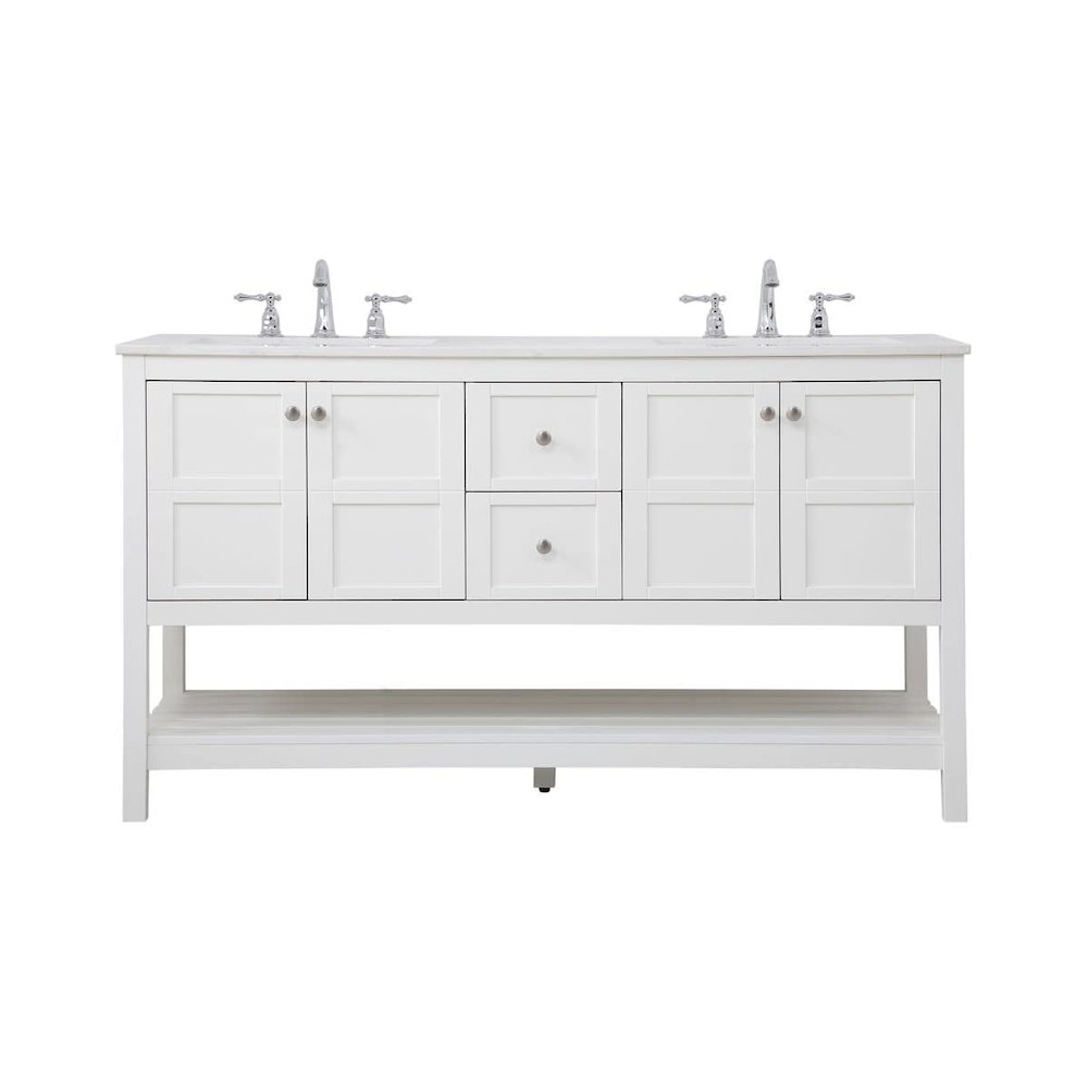 60 inch Single Bathroom Vanity in Gray. Picture 3