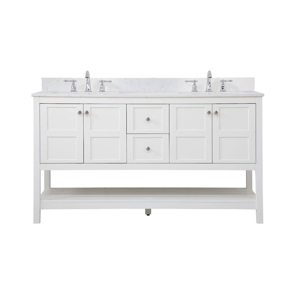 60 inch Single Bathroom Vanity in Gray. Picture 6