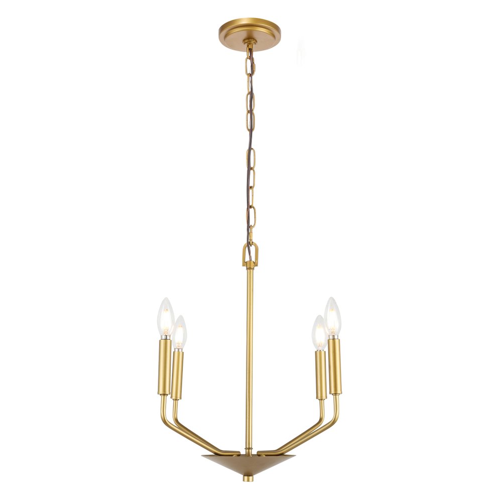 Enzo 4 Light Brass Pendant. Picture 4