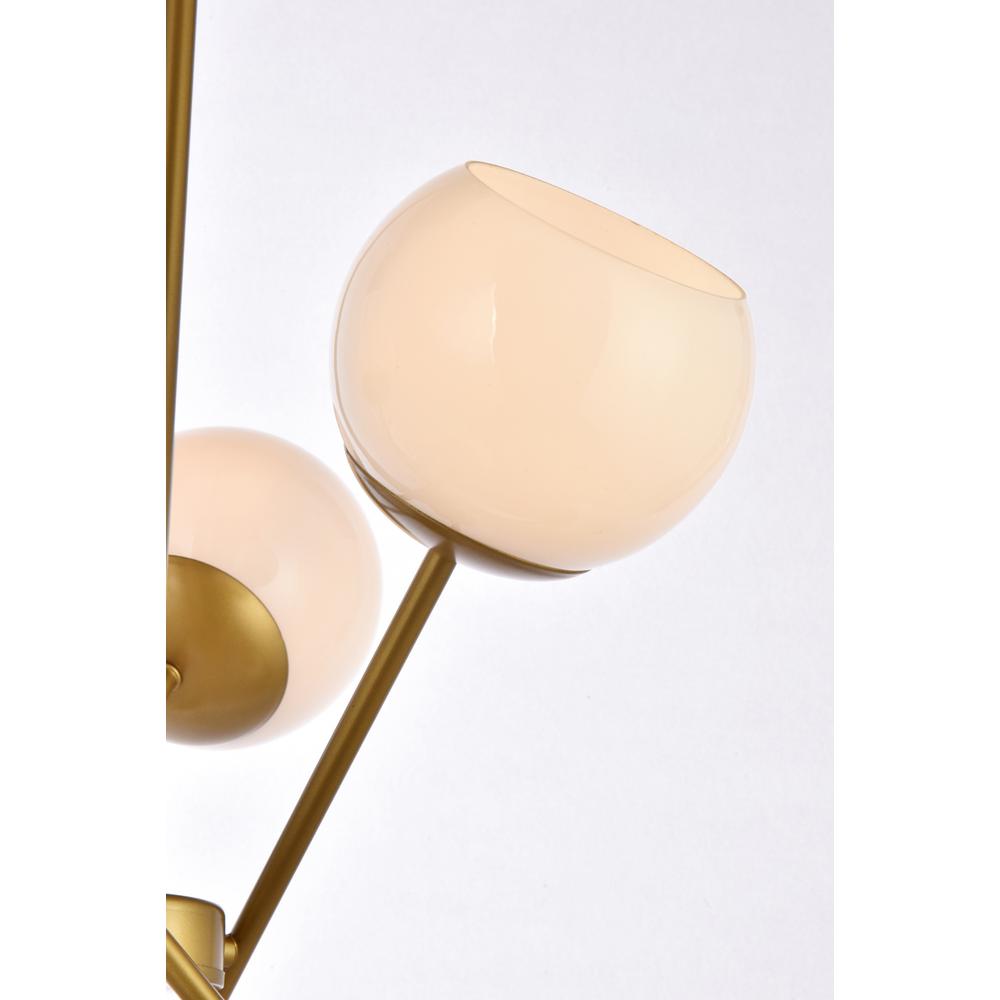 Axl 24 inch pendant in brass with white shade. Picture 4