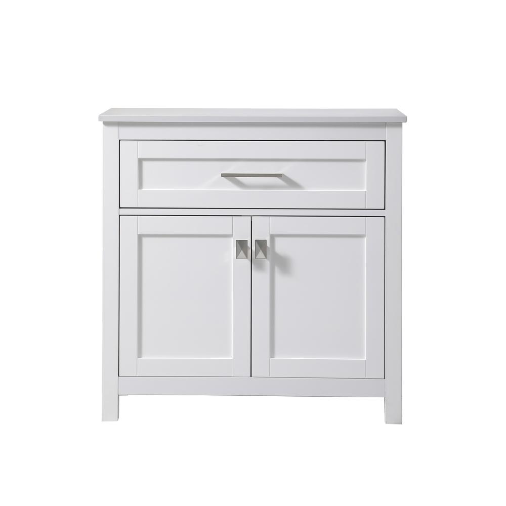 30 Inch Wide Bathroom Storage Freestanding Cabinet In White. Picture 1
