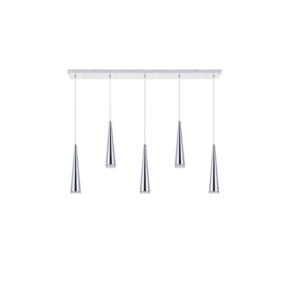 Fantasia 5 Light Chrome Led Pendant. Picture 7