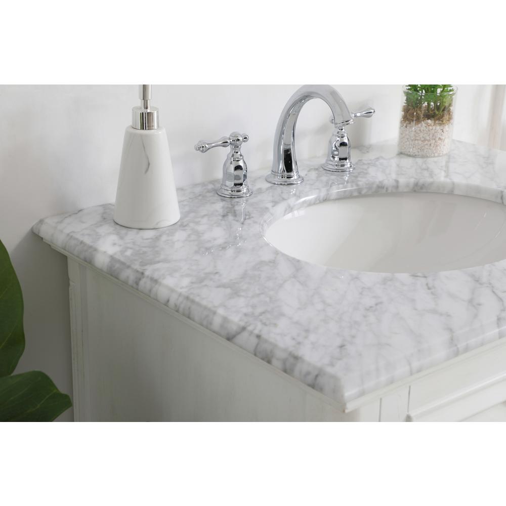 30 inch Single Bathroom Vanity in Antique White. Picture 4