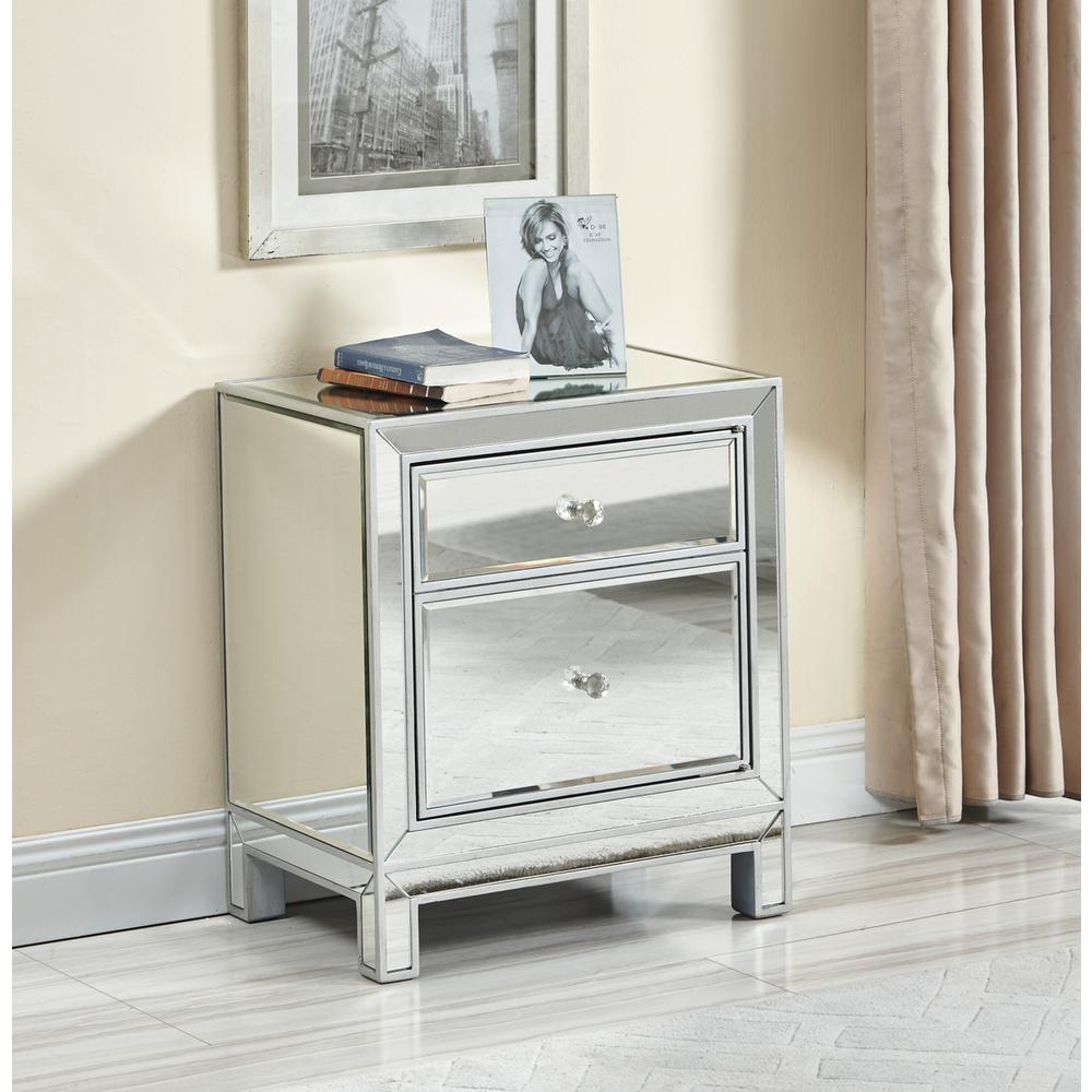 Nightstand 1 door 21in. W x 14in. D x 24in. H in antique silver paint. Picture 10