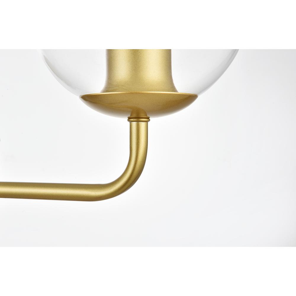 Genesis 4 light Brass and Clear Bath Sconce. Picture 6