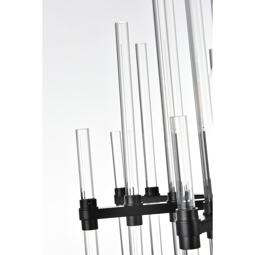 Sienna 17 inch crystal rod pendant in black. Picture 4