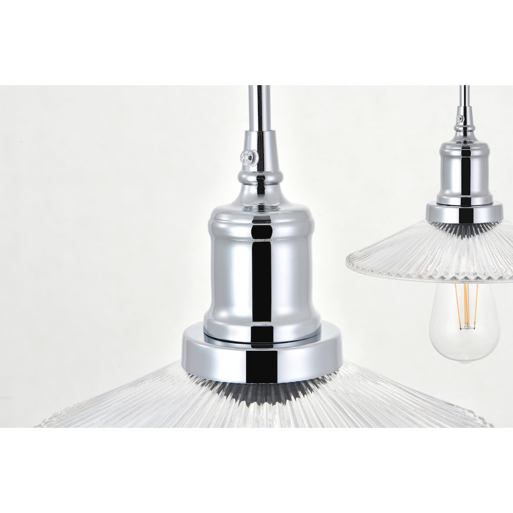 Waltz 3 Light Chrome Pendant. Picture 10
