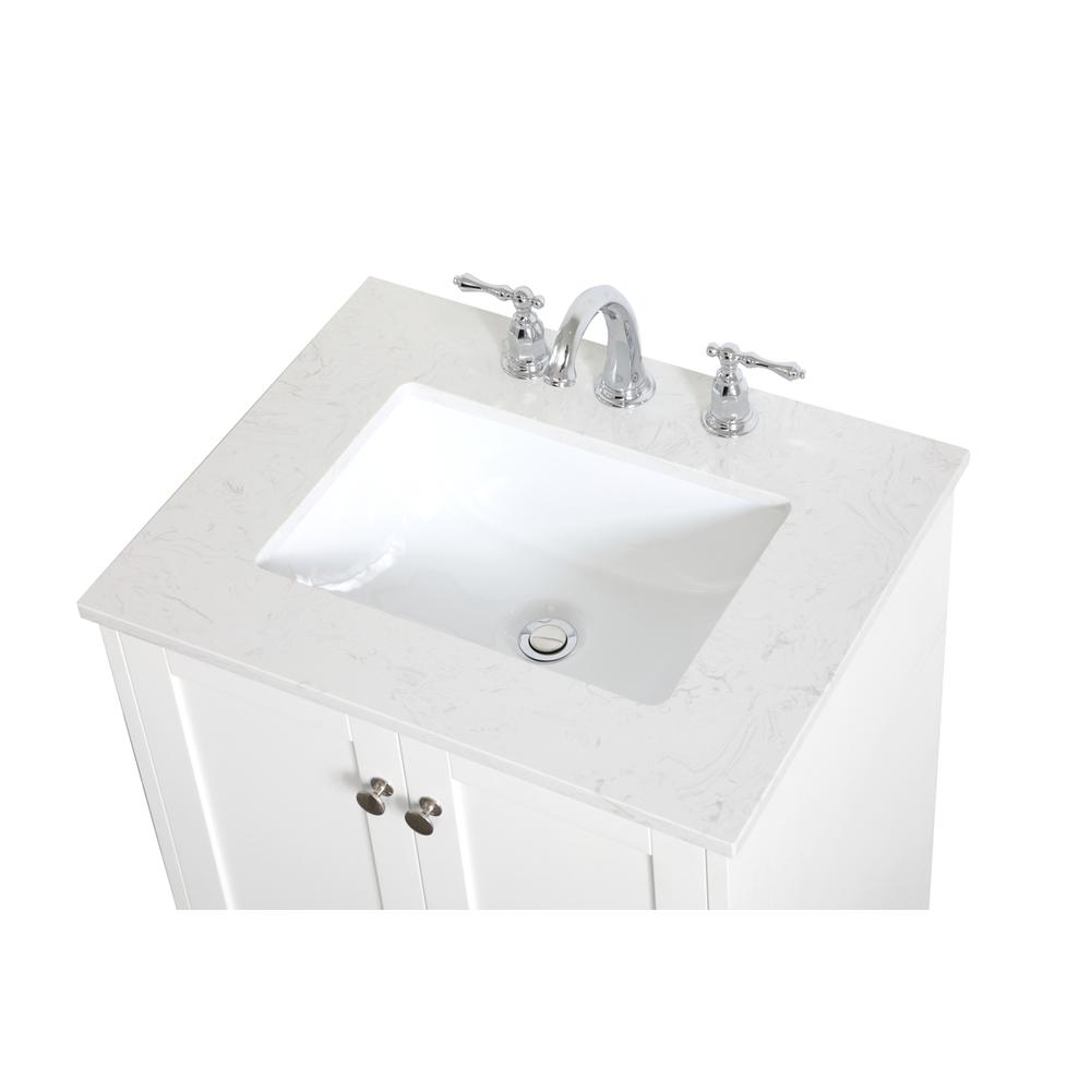 24 inch Single Bathroom Vanity in White. Picture 12
