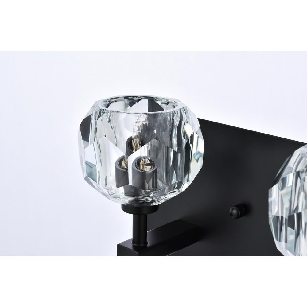 Graham 3 Light Wall Sconce in Black. Picture 3