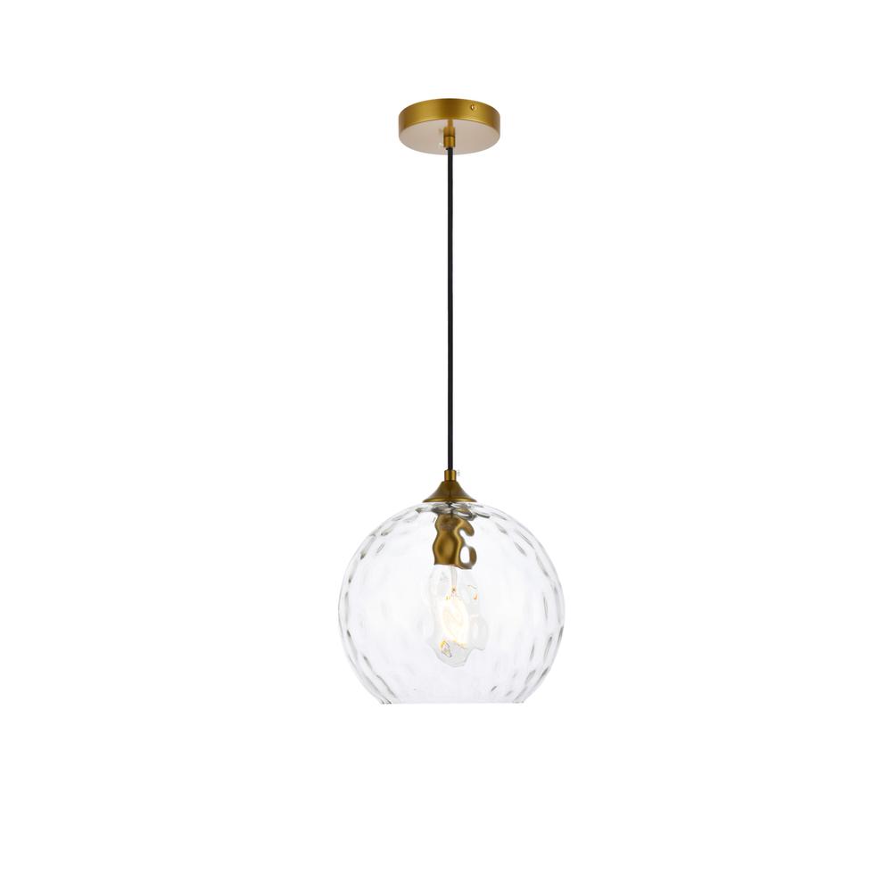 Cashel 10 inch light brass pendant. Picture 1