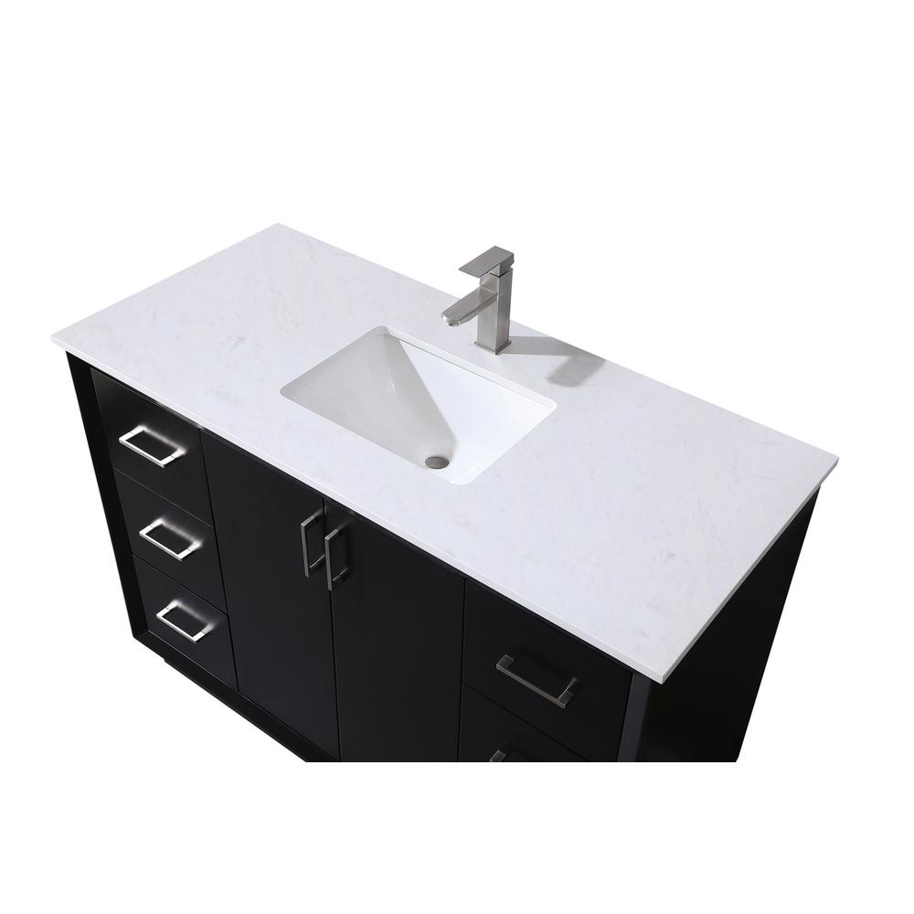 48 Inch SIngle Bathroom Vanity In Black. Picture 10
