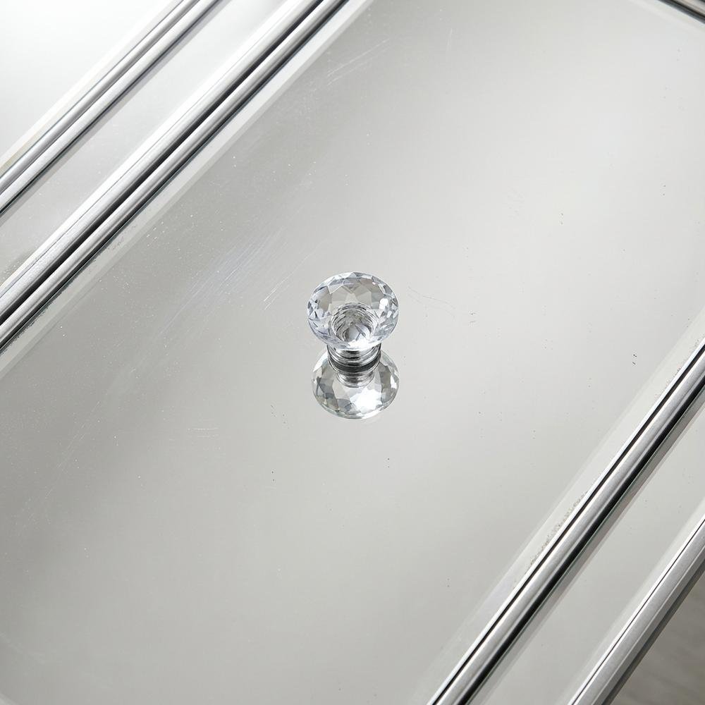 Silver 3 Drawer and 4 Door Credenza with Ample Storage and Modern Design. Picture 5