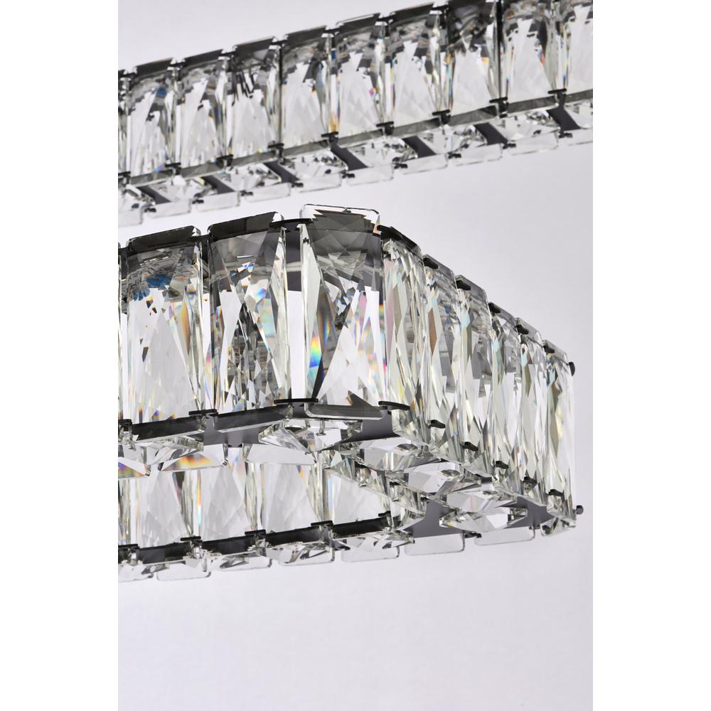 Monroe 50 inch LED double rectangle pendant in black. Picture 4