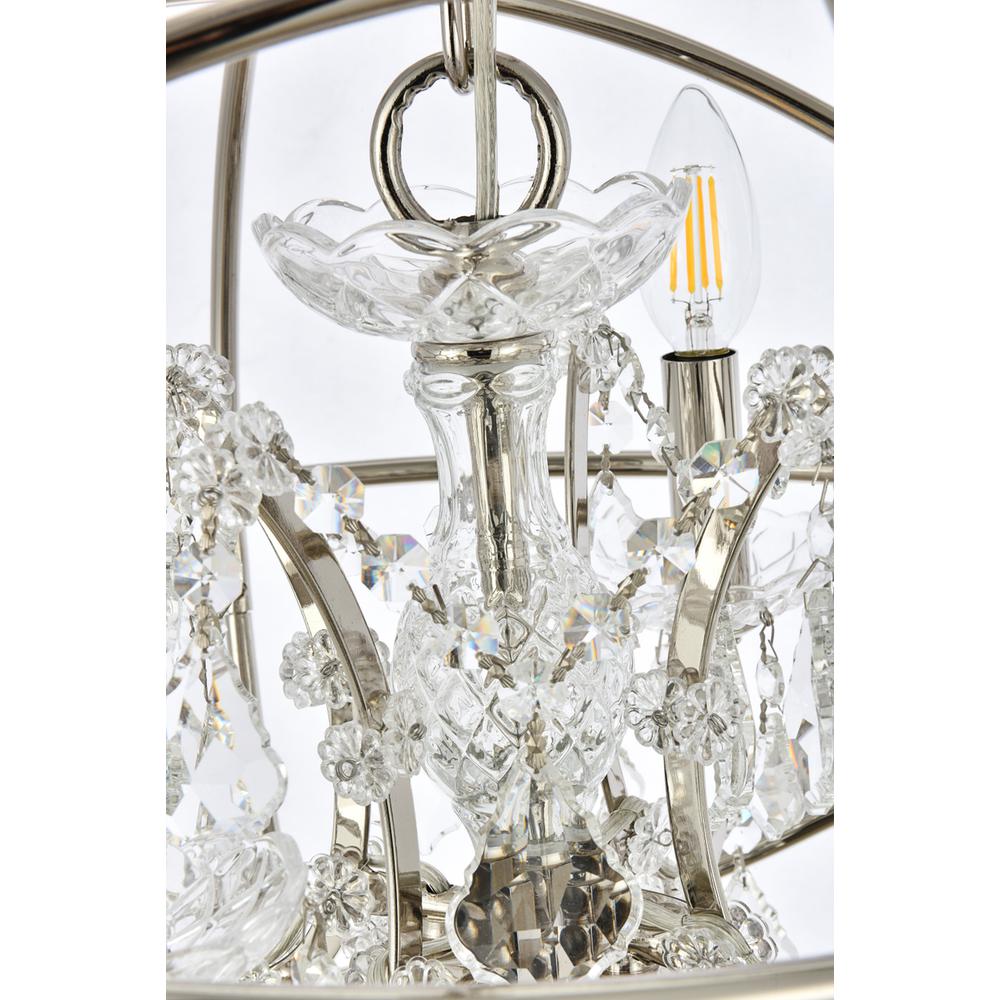 Geneva 4 light polished nickel Pendant Clear Royal Cut crystal. Picture 4