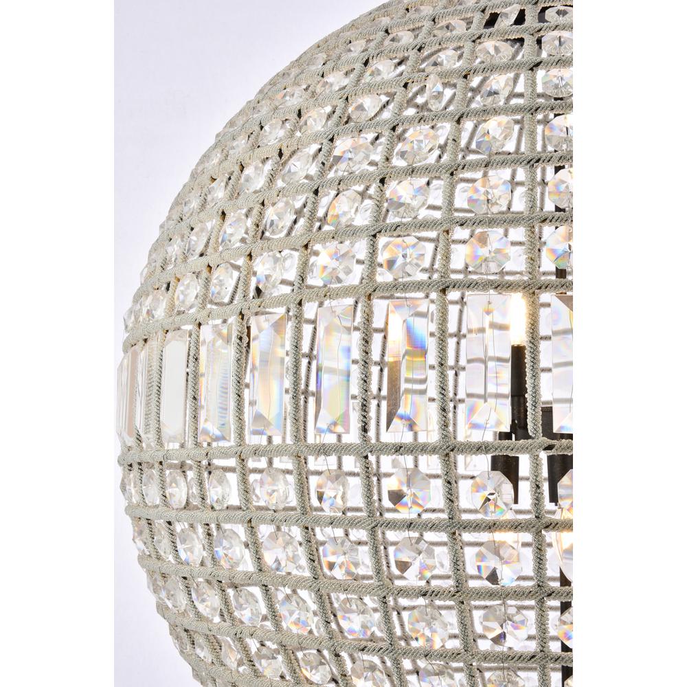 Olivia 8 light Dark Bronze Chandelier Clear Royal Cut Crystal. Picture 5