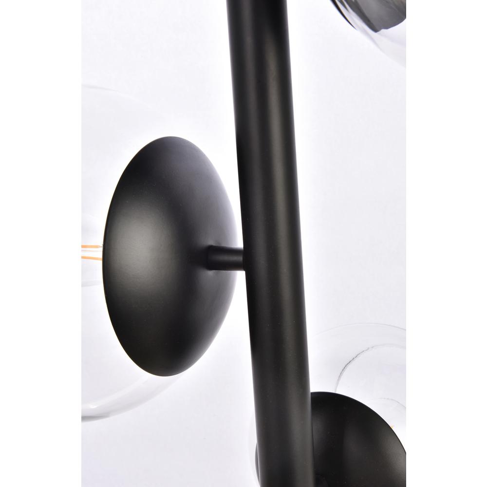 Wells 18 inch pendant in black with clear shade. Picture 4