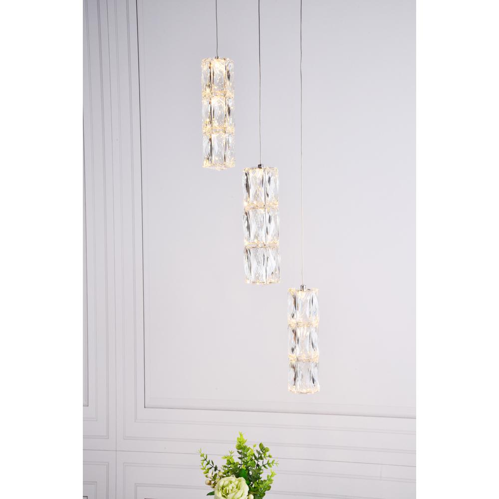 Polaris LED light Chrome Pendant Clear Crystal. Picture 7