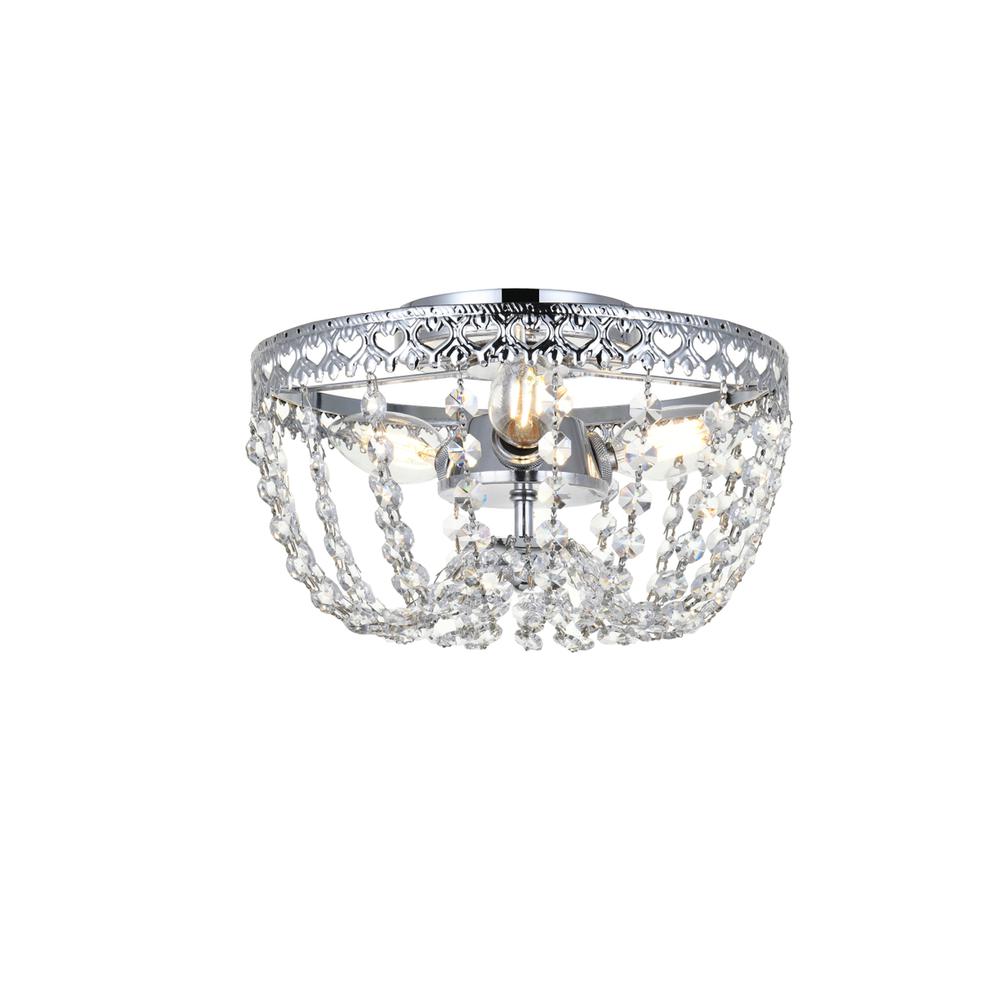 Kylie 10 inch flush mount in chrome. Picture 1