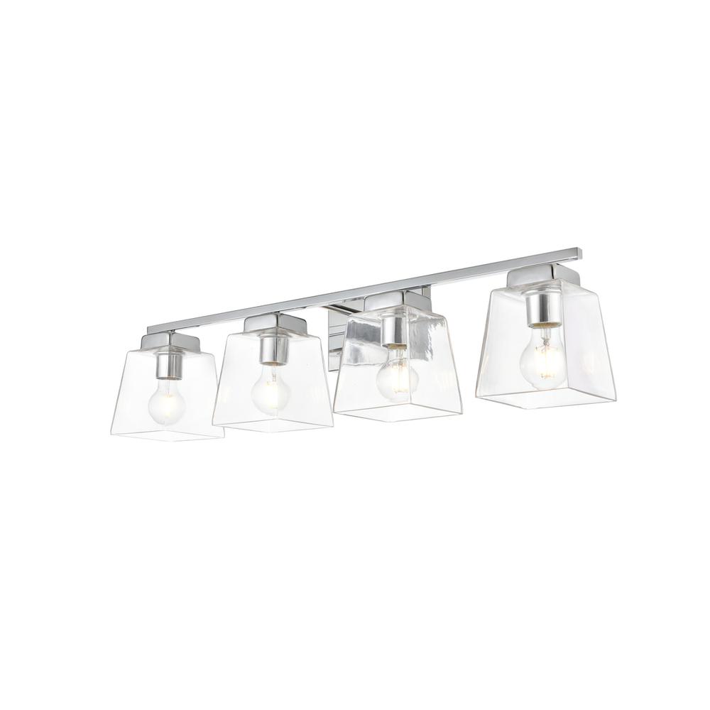 Merrick 4 light Chrome and Clear Bath Sconce. Picture 2